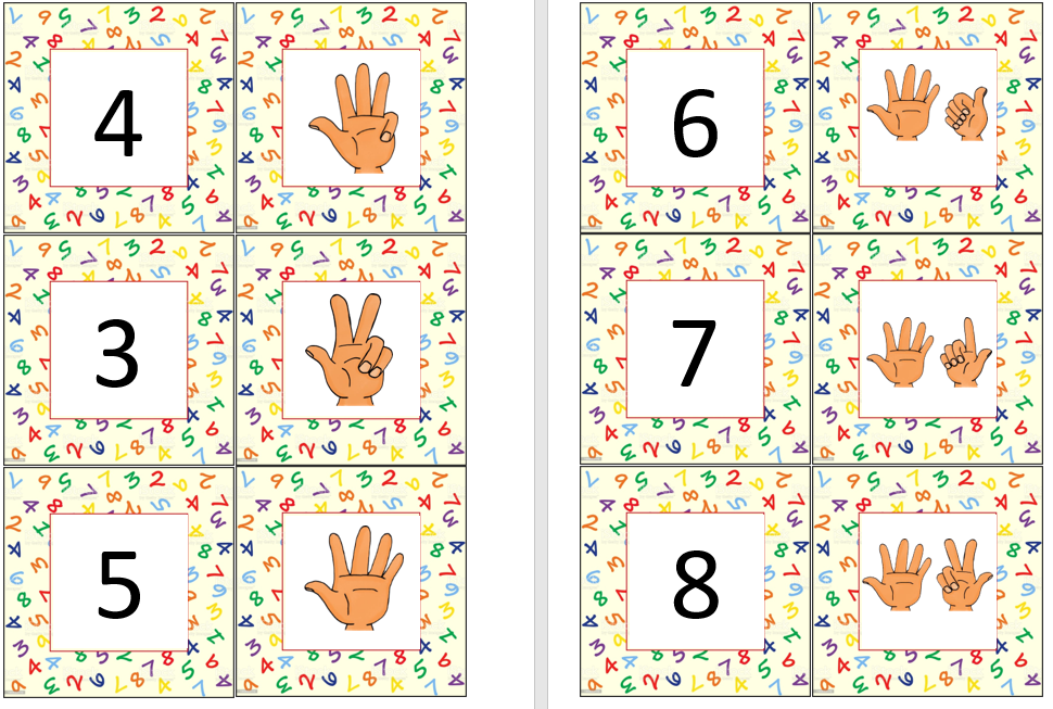 Mémory des chiffres